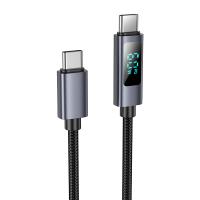 Кабель USB-C HOCO X112 Favor Type-C - Type-C, 3A, 60W, 1 м, черный фото