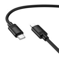 Кабель USB-C HOCO X122 Benefit Type-C - Lightning, 27W, 1 м, черный фото