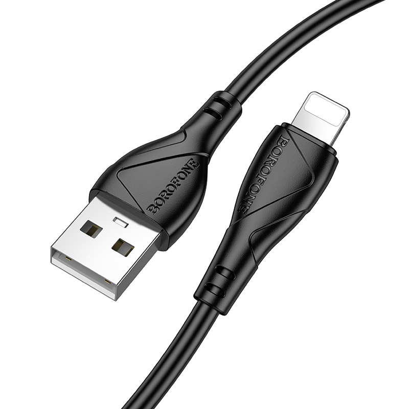 Кабель USB BOROFONE BX121 Energy USB - Lightning, 2.4А, 1 м, черный фото