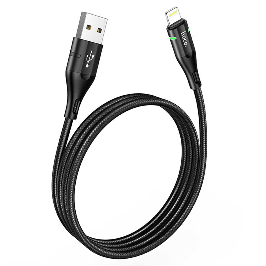 Кабель USB HOCO U93 Shadow USB - Lightning, 2.4А, 1.2 м, черный оптом недорого с доставкой Кабель USB HOCO U93 Shadow USB - Lightning, 2.4А, 1.2 м, черный фото