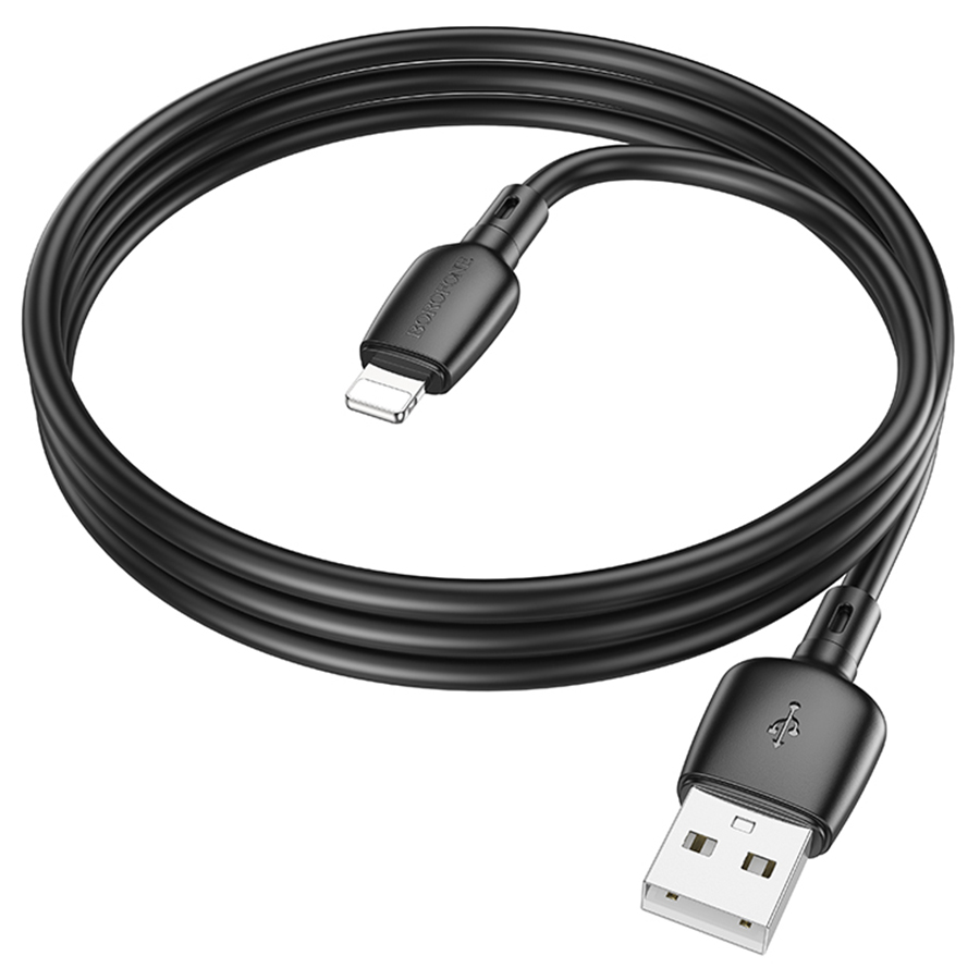 Кабель USB BOROFONE BX93 Super power USB - Lightning, 2.4А, 1 м, черный оптом недорого с доставкой Кабель USB BOROFONE BX93 Super power USB - Lightning, 2.4А, 1 м, черный фото
