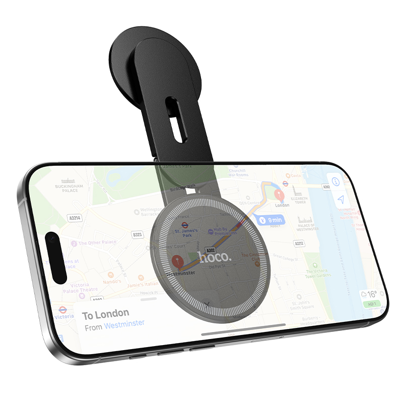 Автомобильный держатель HOCO H93 Stable, магнитный, на Автомобильный дисплей, черный фото