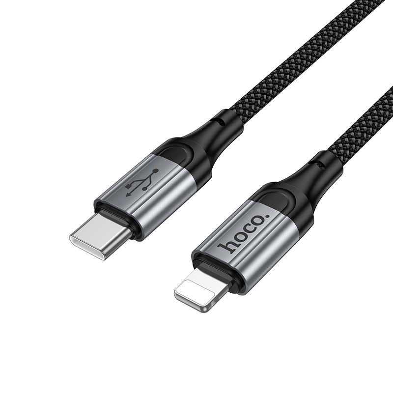 Кабель USB-C HOCO X121 Nuevo Type-C - Lightning, 27W, 1 м, черный фото