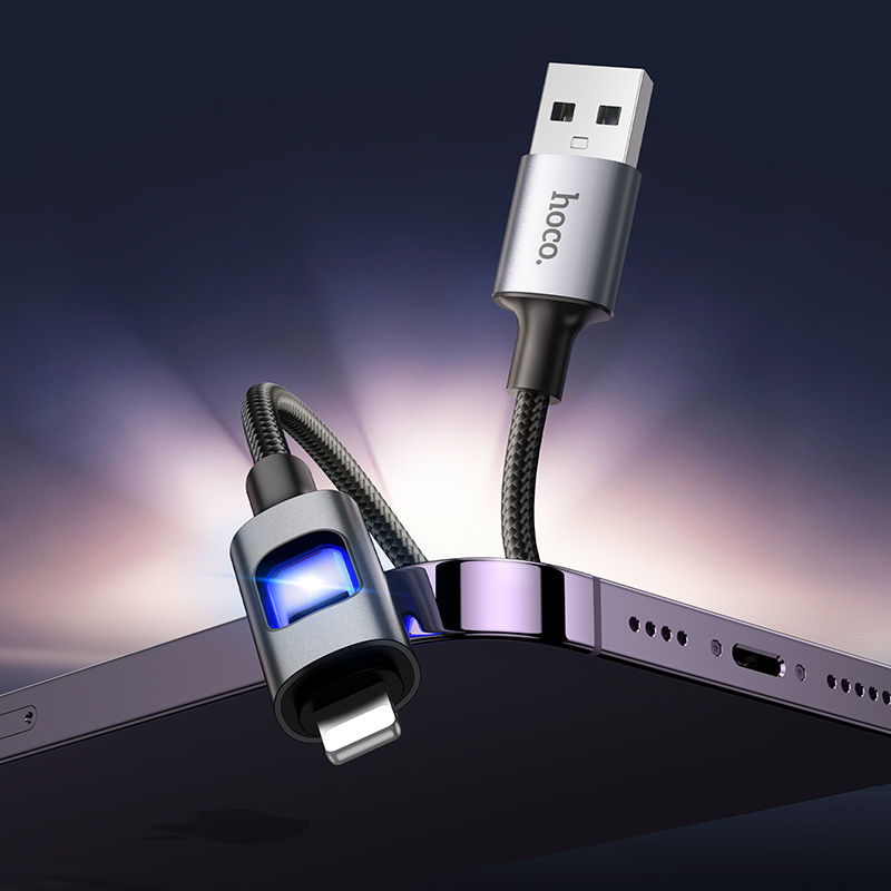 Кабель USB HOCO U144 Charging USB - Lightning, 2.4А, 1.2 м, черный фото