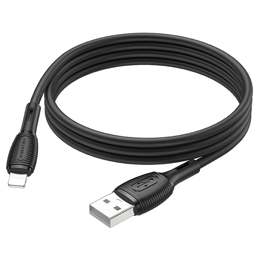 Кабель USB BOROFONE BX86 Advantage USB - Lightning, 2.4А, 1 м, черный оптом недорого с доставкой Кабель USB BOROFONE BX86 Advantage USB - Lightning, 2.4А, 1 м, черный фото