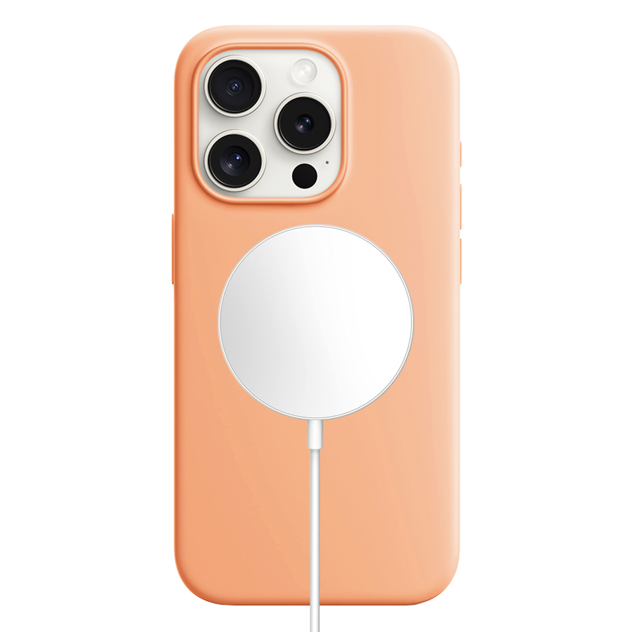 Чехол Silicone Case with MagSafe и Анимация цвета для iPhone 12 Pro Max 6.7", абрикосовый (10) фото