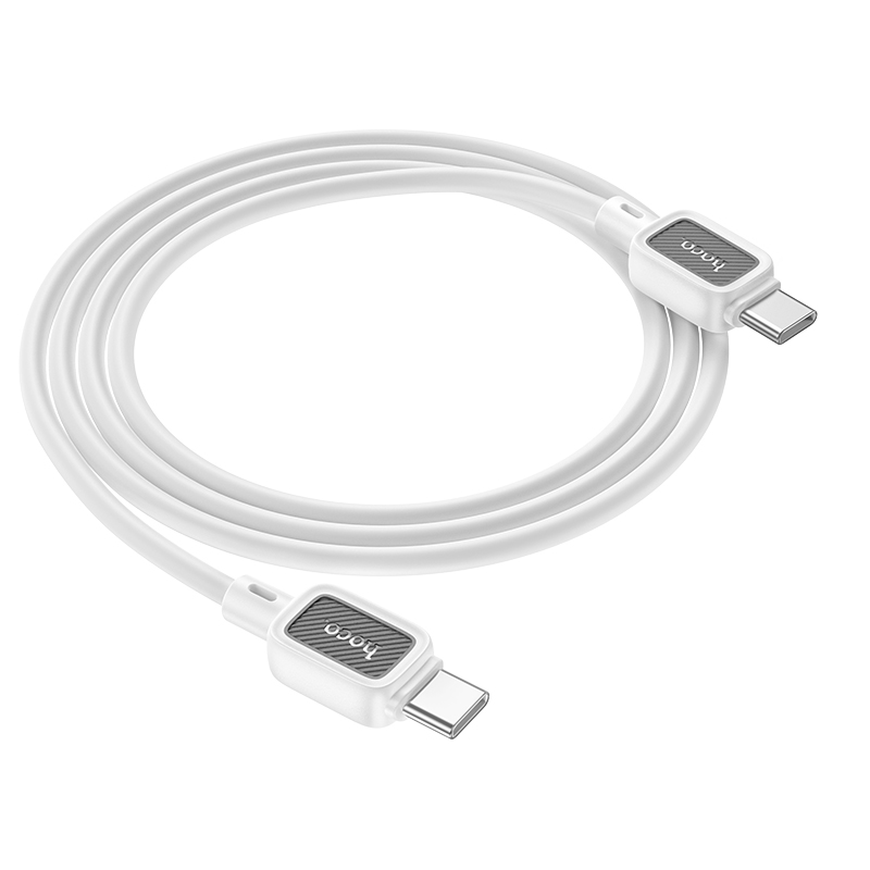 Кабель USB-C HOCO X108 Benefit Type-C - Type-C, 3A, 60W, 1 м, белый фото
