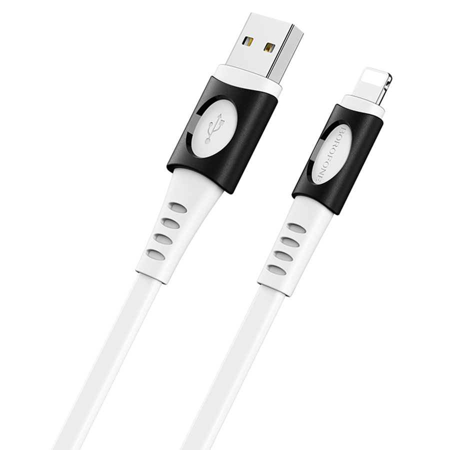 Кабель USB BOROFONE BX35 Carib USB - Lightning, 2.4А, 1 м, белый фото