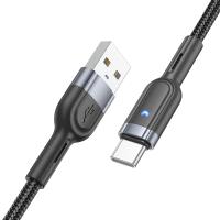 Кабель USB HOCO U117 Grand USB - Type-C, 3A, 1.2 м, черный фото
