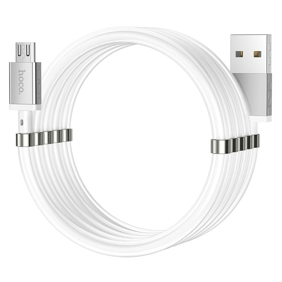 Кабель USB HOCO U91 Magic USB - MicroUSB, 2.4А, 1 м, белый оптом недорого с доставкой Кабель USB HOCO U91 Magic USB - MicroUSB, 2.4А, 1 м, белый фото