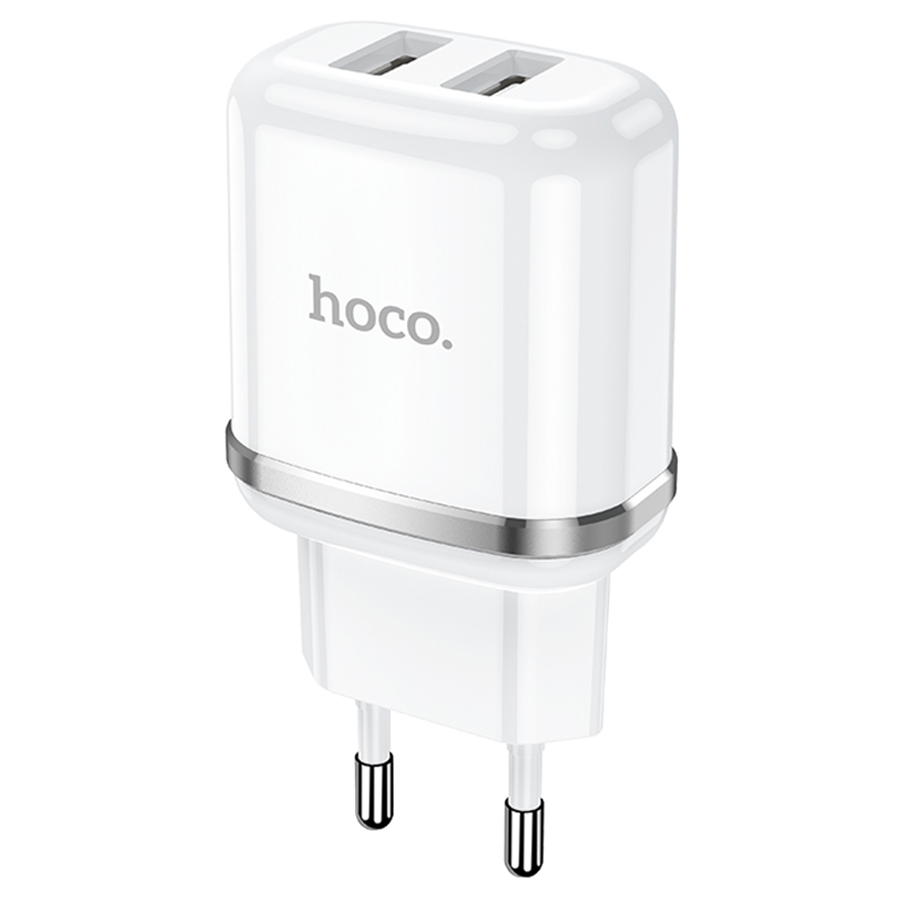 Сетевое зарядное устройство HOCO N4 Aspiring 2xUSB, 2.4A, 10.8W, белый фото
