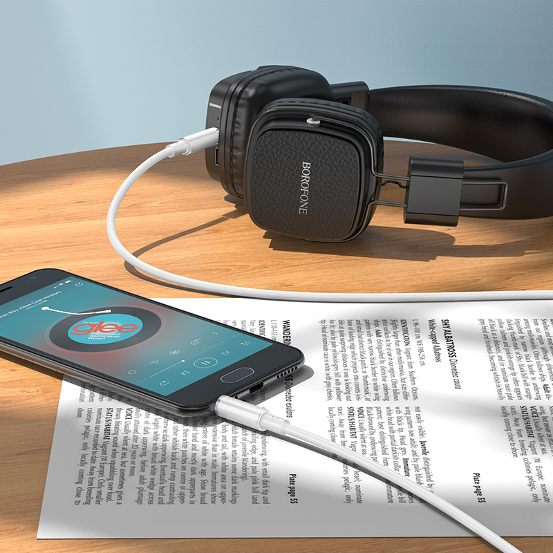 Аудиокабель BOROFONE BL21 Lemon AUX Jack 3,5 (m) - Jack 3,5 (m), 1 м, белый фото