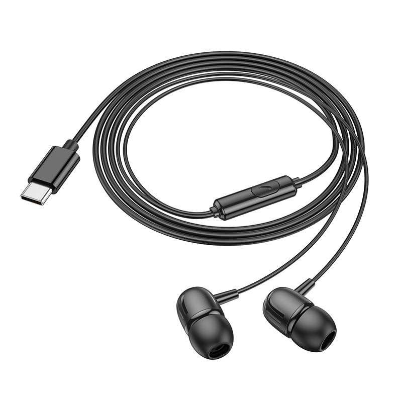 Проводные наушники BOROFONE BM77 Ascending, Type-C, 1.2 м, черный фото