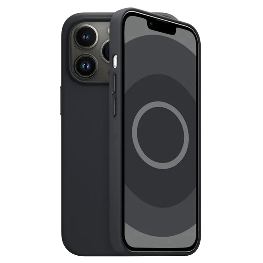 Чехол Leather Case MagSafe для iPhone 13 Pro 6.1", черный (1) фото