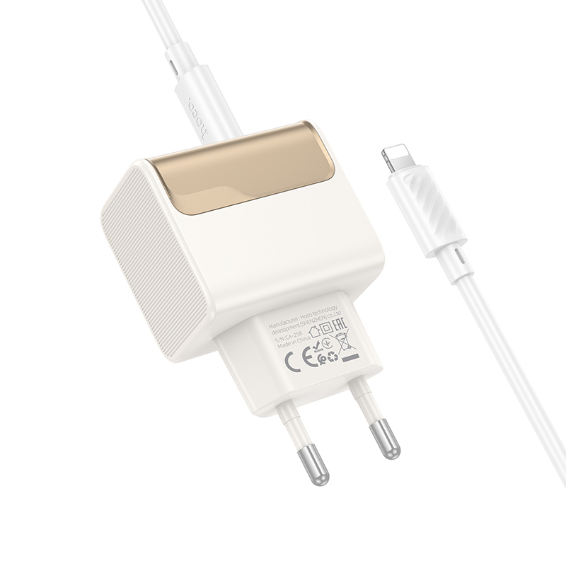 Сетевое зарядное устройство HOCO CS72A Star 1xUSB-C с Кабелем Type-C - Lightning, 30W, белый фото