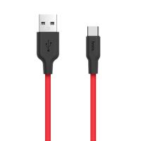 Кабель USB HOCO X21 Silicone USB - Type-C, 2А, 1 м, красный+черный фото