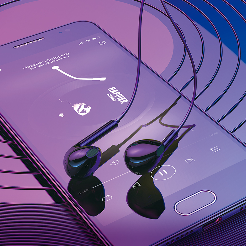 Проводные наушники BOROFONE BM100 Fuente, Type-C, 1.2 м, черный фото