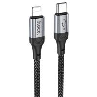 Кабель USB-C HOCO X102 Fresh Type-C - Lightning, 27W, 1 м, черный фото