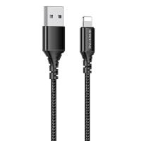 Кабель USB BOROFONE BX54 Ultra bright USB - Lightning, 2.4А, 1 м, черный оптом недорого с доставкой Кабель USB BOROFONE BX54 Ultra bright USB - Lightning, 2.4А, 1 м, черный фото