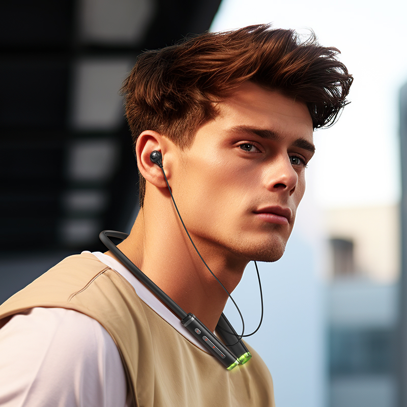 Беспроводные наушники для спорта HOCO ES72 Benevolent, Bluetooth, черный фото