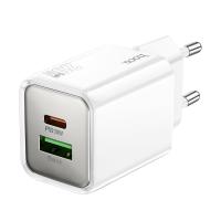 Сетевое зарядное устройство HOCO N46 Glorious 1xUSB + 1xUSB-C, 3A, 20W, белый фото