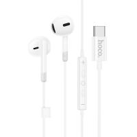 Проводные наушники HOCO M109 Pure joy, Type-C, 1.2 м, белый фото