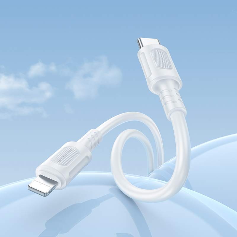 Кабель USB-C BOROFONE BX111 Feliz Type-C - Lightning, 27W, 1 м, белый фото