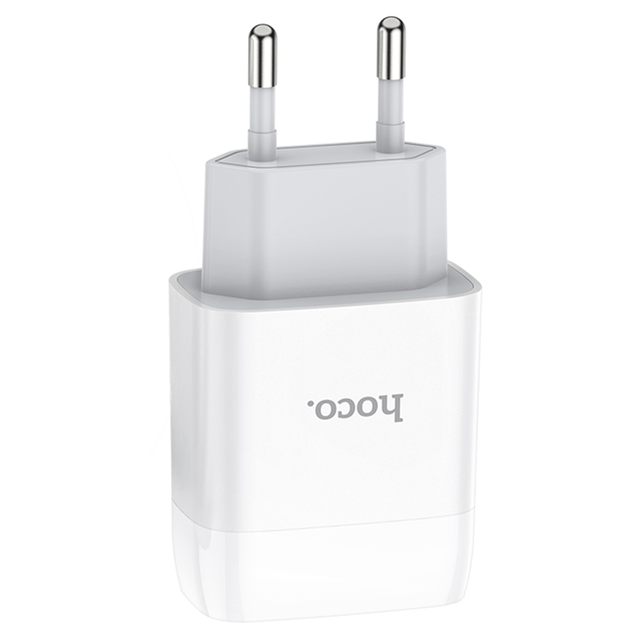 Сетевое зарядное устройство HOCO C72A Glorius single 1xUSB, 2.1A, 10W, белый фото