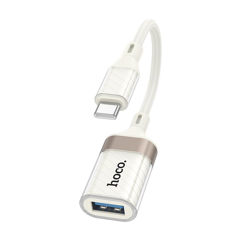 Переходник/Адаптер HOCO UA39A Type-C (m) - USB (f), 13 см, белый фото