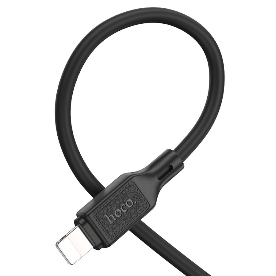Кабель USB HOCO X90 Cool USB - Lightning, 2.4А, 1 м, черный фото