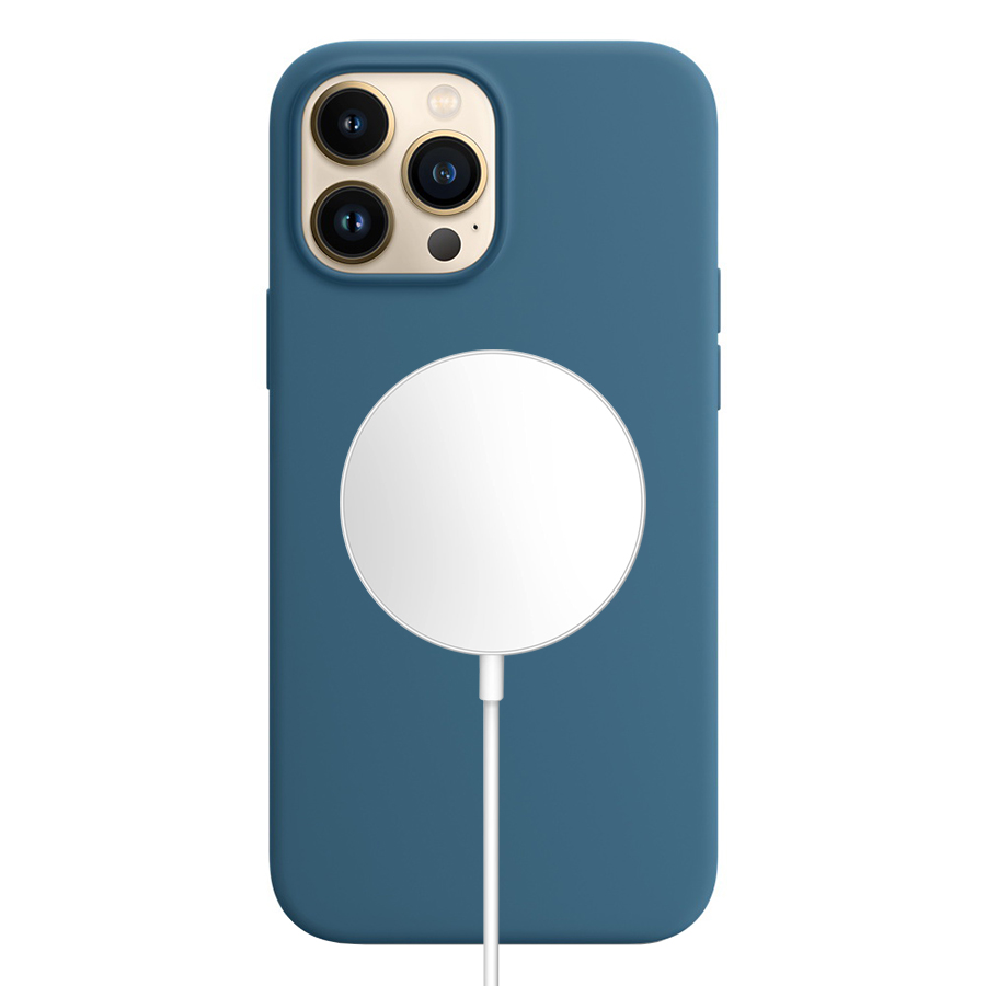 Чехол Silicone Case with MagSafe и Анимация цвета для iPhone 13 Pro 6.1", лазурный (6) фото