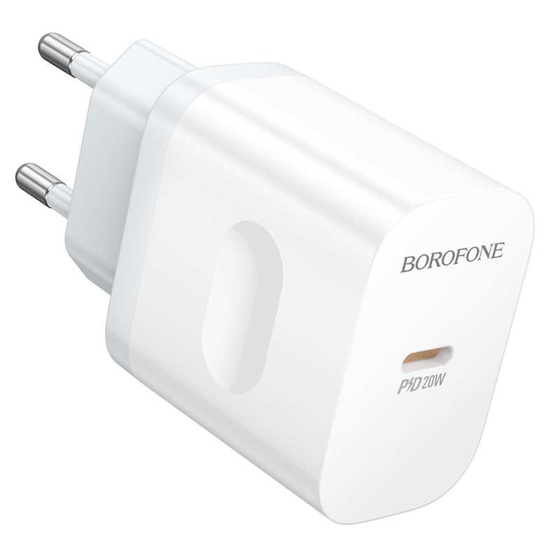 Сетевое зарядное устройство BOROFONE BA99A Breeze 1xUSB-C, 20W, белый фото