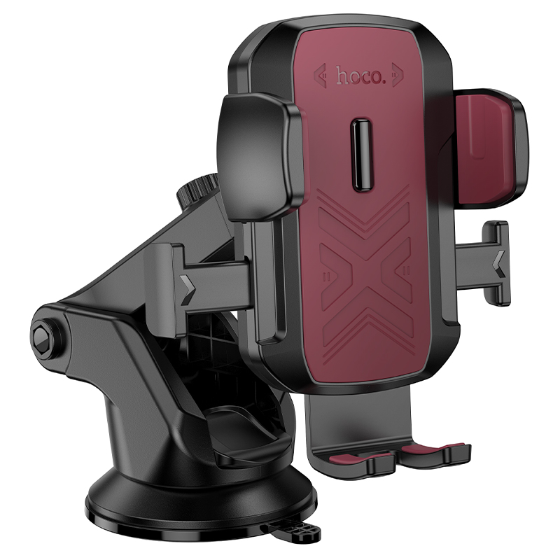 Автомобильный держатель HOCO H65 Gamble , зажимной, на приборную панель, черный+красный фото