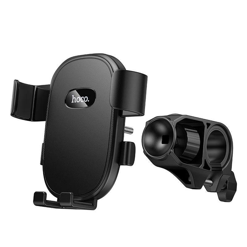 Держатель телефона для мотоцикла/велосипеда HOCO H85 Knight, зажимной, на руль, черный фото