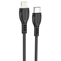 Кабель USB-C BOROFONE BX51 Triumph Type-C - Lightning, 2.4А, 1 м, черный фото