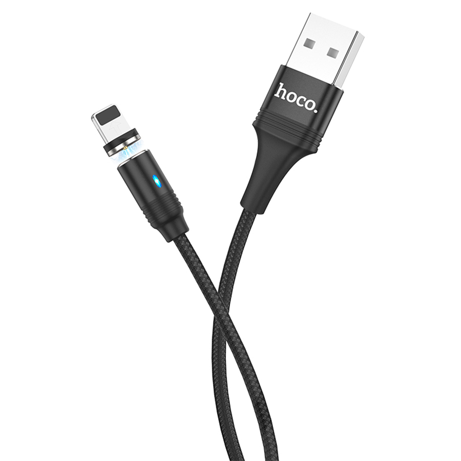 Кабель USB HOCO U76 Fresh magnetic USB - Lightning магнитный, 2А, 1.2 м, черный оптом недорого с доставкой Кабель USB HOCO U76 Fresh magnetic USB - Lightning магнитный, 2А, 1.2 м, черный фото