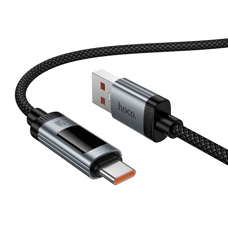 Кабель USB HOCO U148 Lord USB - Type-C, 100W, 1.2 м, черный фото