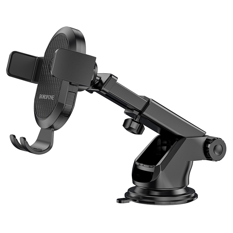Автомобильный держатель BOROFONE BH39 Amazing, зажимной, на приборная панель/лобовое стекло, черный фото