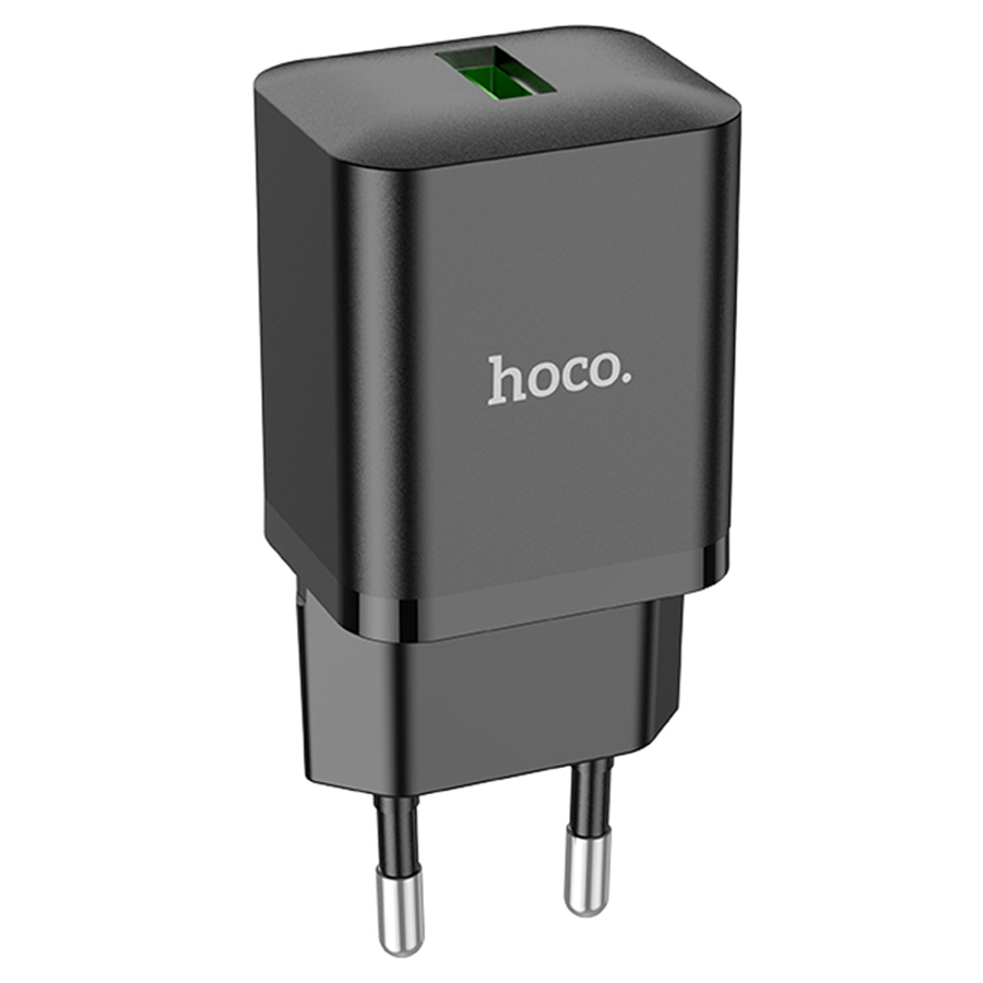 Сетевое зарядное устройство HOCO N26 Maxim 1xUSB, 3.0A, 18W, черный фото