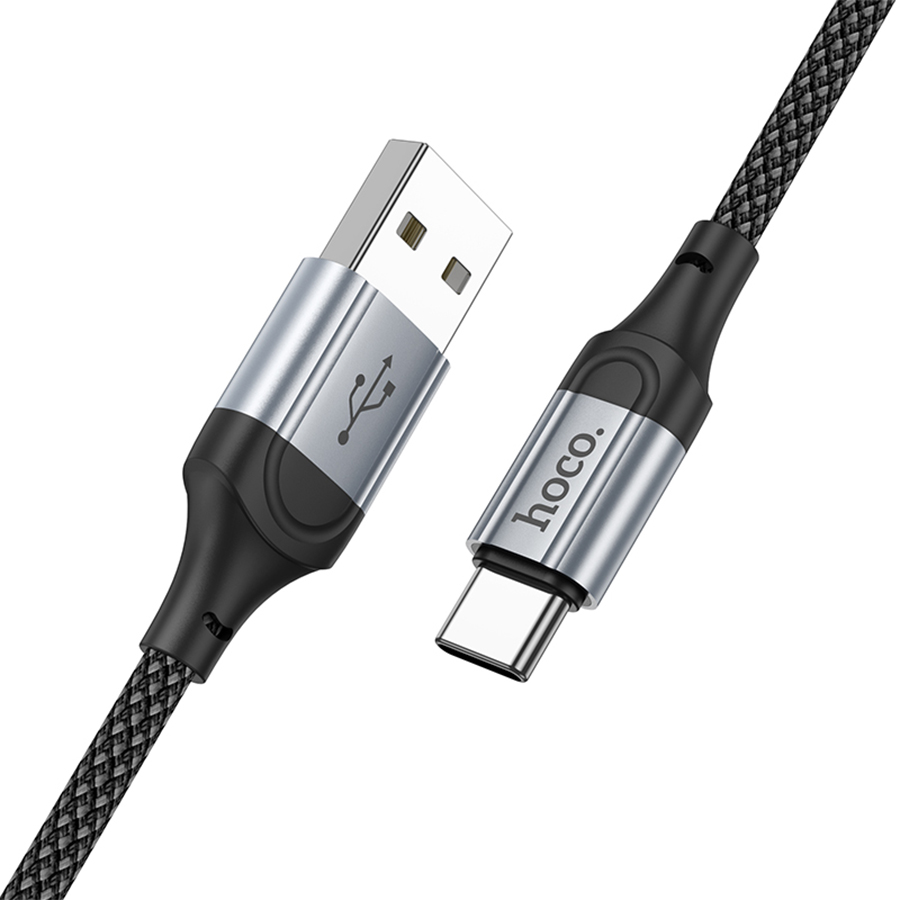 Кабель USB HOCO X102 Fresh USB - Type-C, 3A, 1 м, черный оптом недорого с доставкой Кабель USB HOCO X102 Fresh USB - Type-C, 3A, 1 м, черный фото