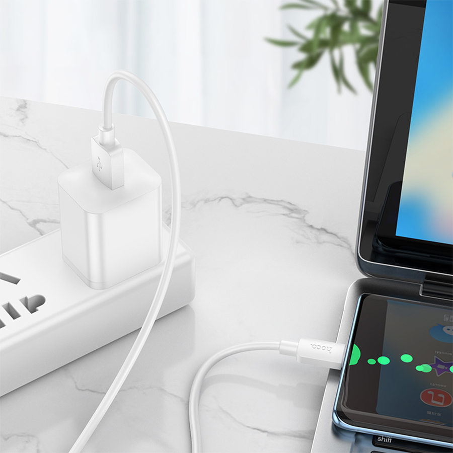 Кабель USB HOCO X96 Hyper USB - Type-C, 3A, 27W, 1 м, белый фото