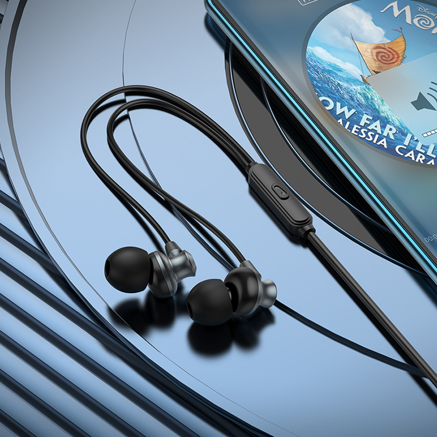 Проводные наушники HOCO M98 Delighted, Jack 3.5mm, 1.2 м, серый металлик фото