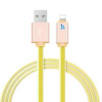 Кабель USB HOCO UPL12 Metal Jelly USB - Lightning, 2.1А, 2 м, золотой оптом недорого с доставкой Кабель USB HOCO UPL12 Metal Jelly USB - Lightning, 2.1А, 2 м, золотой фото