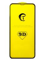 Защитное стекло 9T "T" для iPhone 14 Pro 6.1", Full Glue 2.5D, прозрачный+черная рамка фото