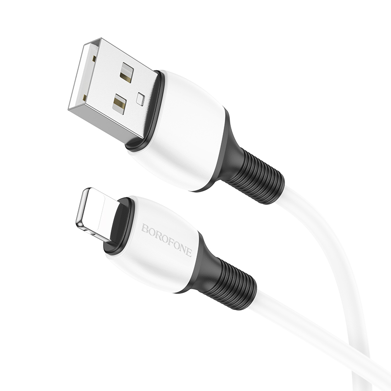 Кабель USB BOROFONE BX84 Rise USB - Lightning, 2.4А, 1 м, белый фото
