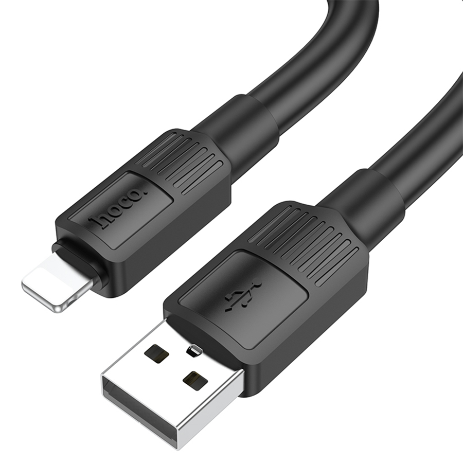 Кабель USB HOCO X84 Solid USB - Lightning, 2.4А, 1 м, черный фото