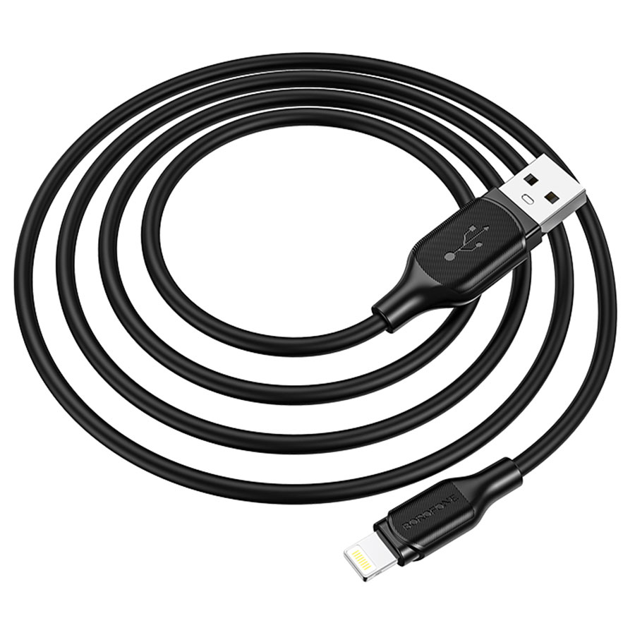 Кабель USB BOROFONE BX42 Encore USB - Lightning, 2.4А, 1 м, черный оптом недорого с доставкой Кабель USB BOROFONE BX42 Encore USB - Lightning, 2.4А, 1 м, черный фото