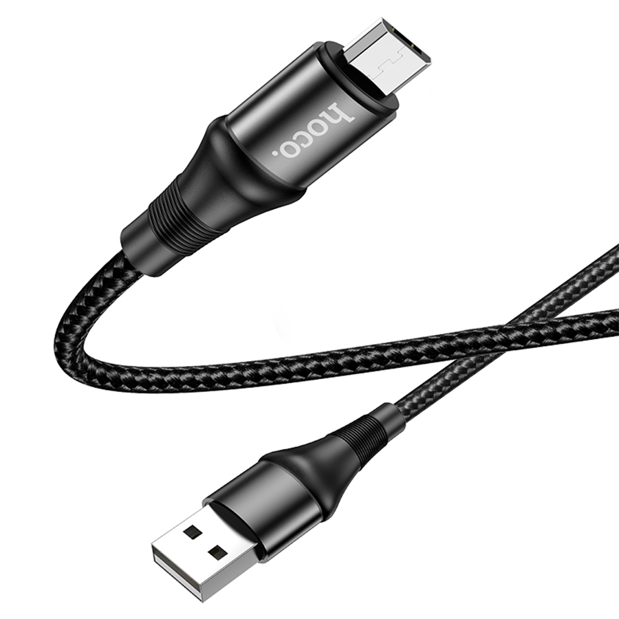 Кабель USB HOCO X50 Excellent USB - MicroUSB, 2.4А, 1 м, черный фото