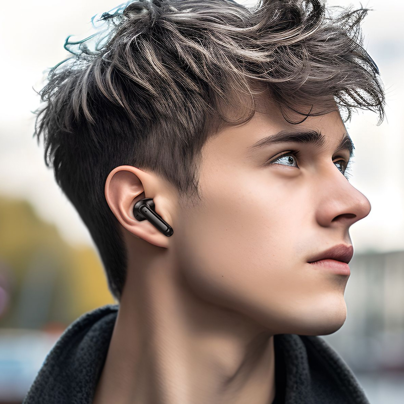 Беспроводные наушники TWS BOROFONE FQ1 Shine, Bluetooth 5.4, черный фото