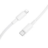 Кабель USB-C BOROFONE BX117 Source Type-C - Lightning, 27W, 1 м, белый фото